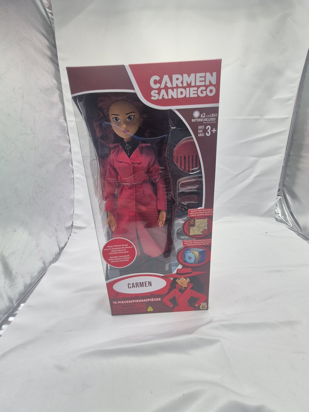 Carmen Sandiego Doll in Red Trench Coat
